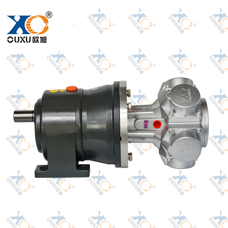 QMHJBL050A/075/100活塞式欧旭气动马达配齿轮卧式减速机